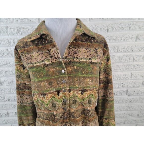 Christopher Banks Womens Jacket Extra Large Blazer Brown Geometric GEO37XE - Picture 2 of 9